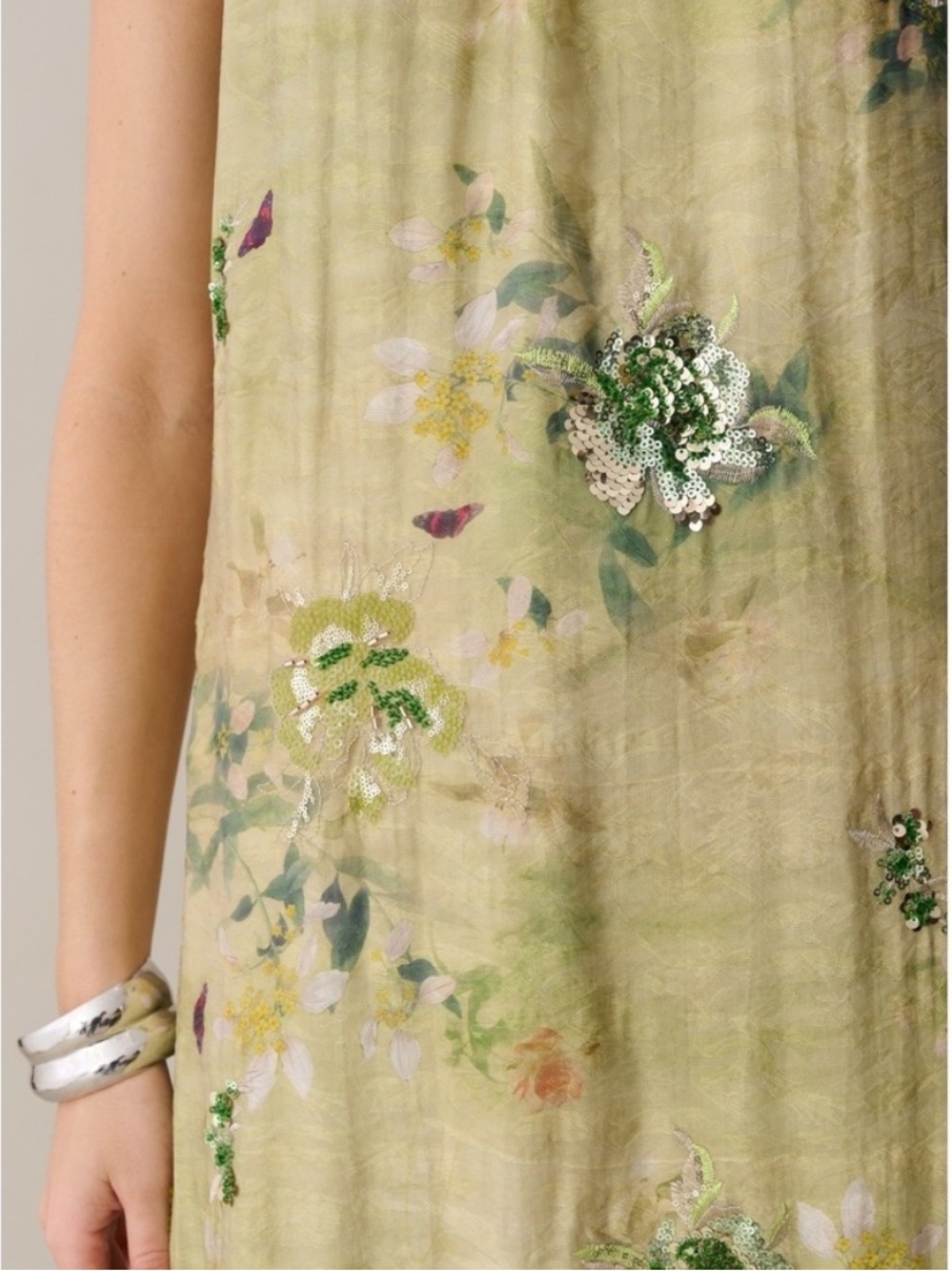 O.P.T. Naia Green Maxi Dress NWT Size Small Viscose Few Moda - Picture 4 of 8
